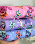 (4X2 YUMMY RIB) MUSHROOMS AND FLOWERS ON PINK