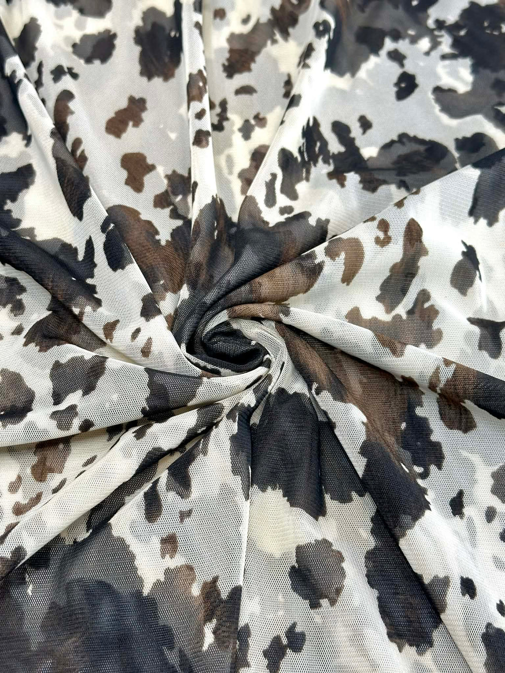 (MESH) COW PRINT ON CREAM