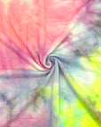 (FRENCH TERRY) LIME, PURPLE, PINK, AND SKY BLUE TIE DYE