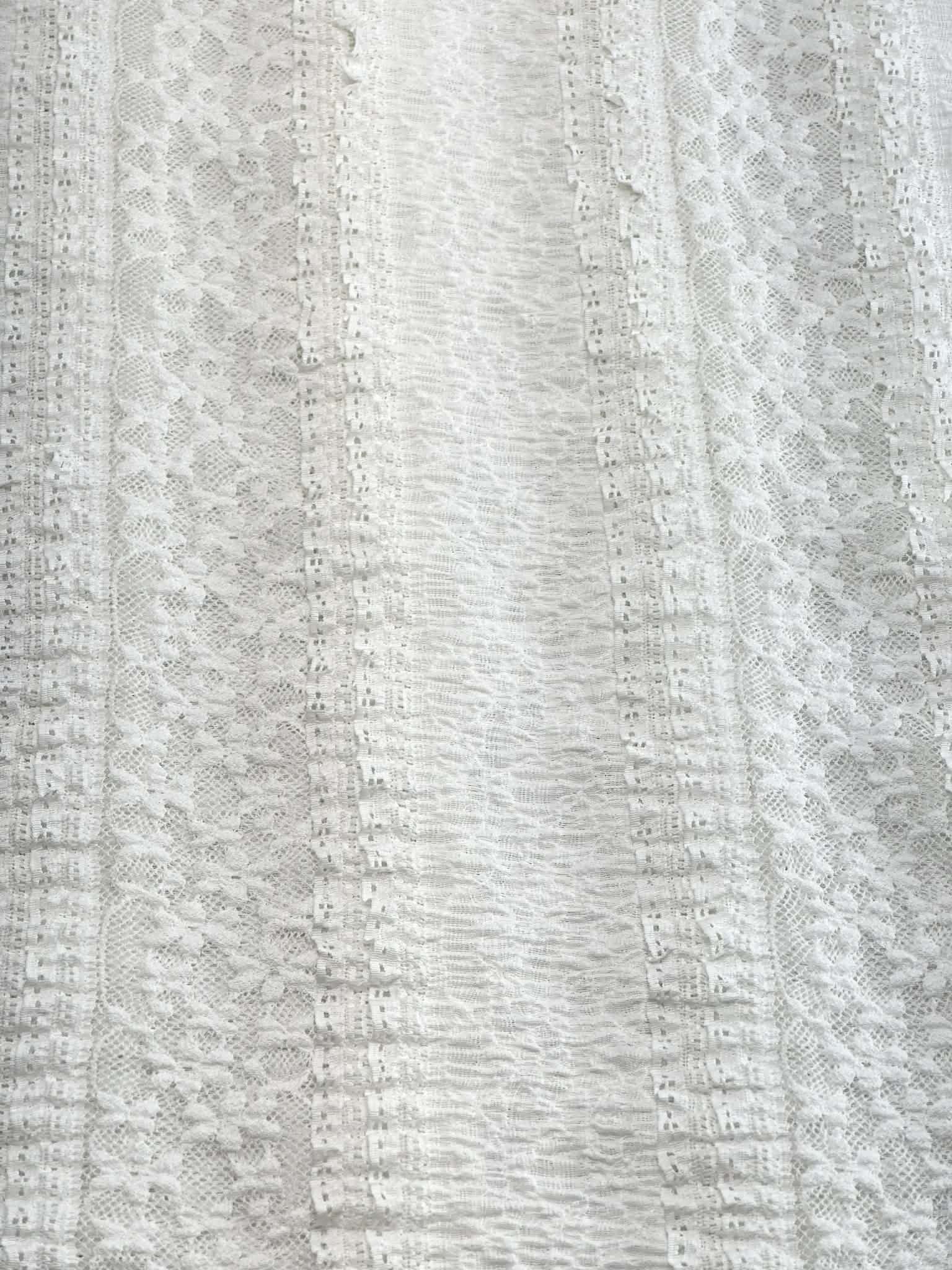 (RUFFLE LACE) OFF WHITE FLORAL