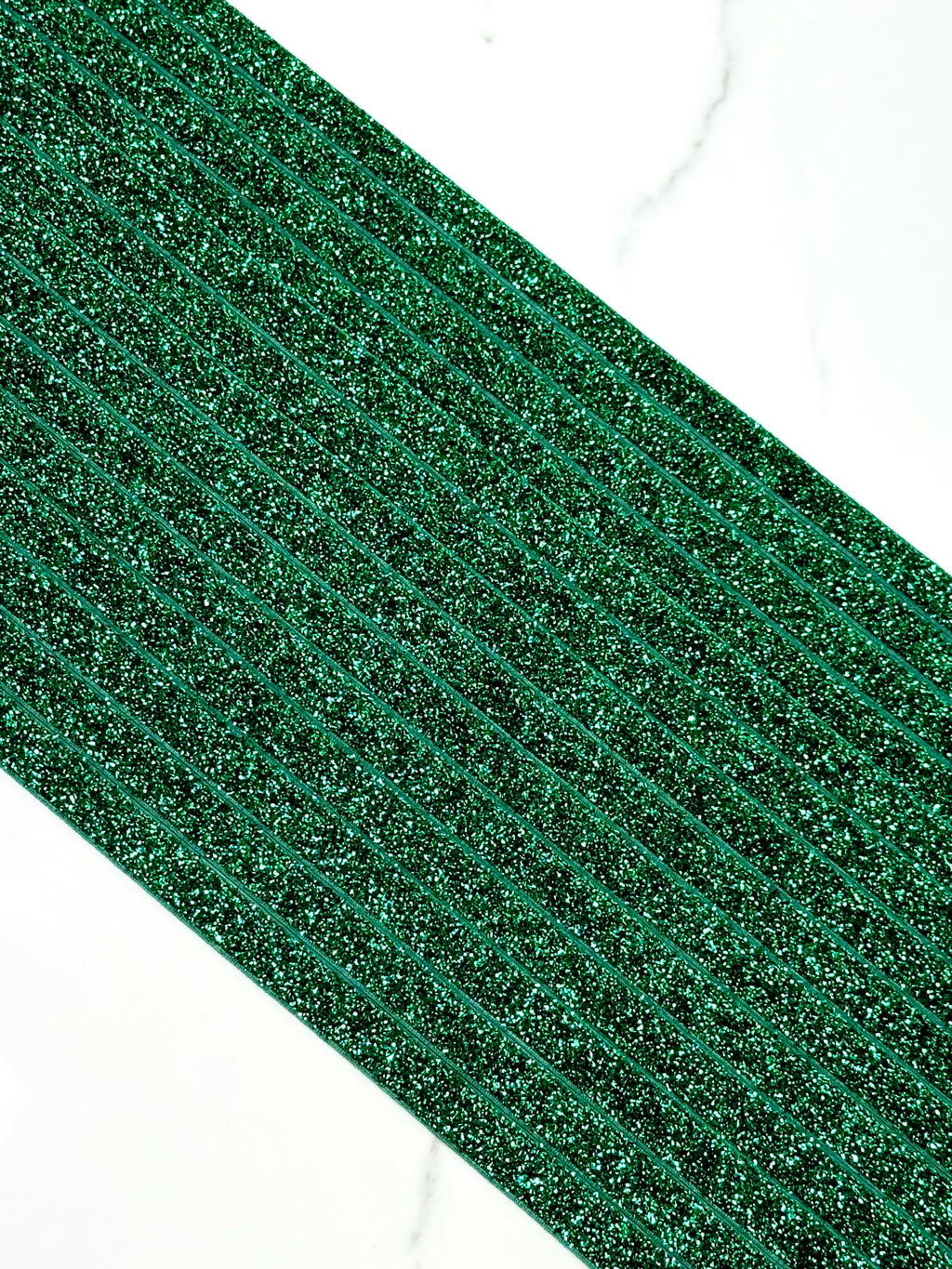 (TRIM) 3/8 ELASTIC EMERALD GREEN SHIMMER