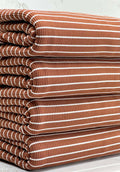 (2X1 YUMMY RIB) OFF WHITE STRIPES ON BROWN