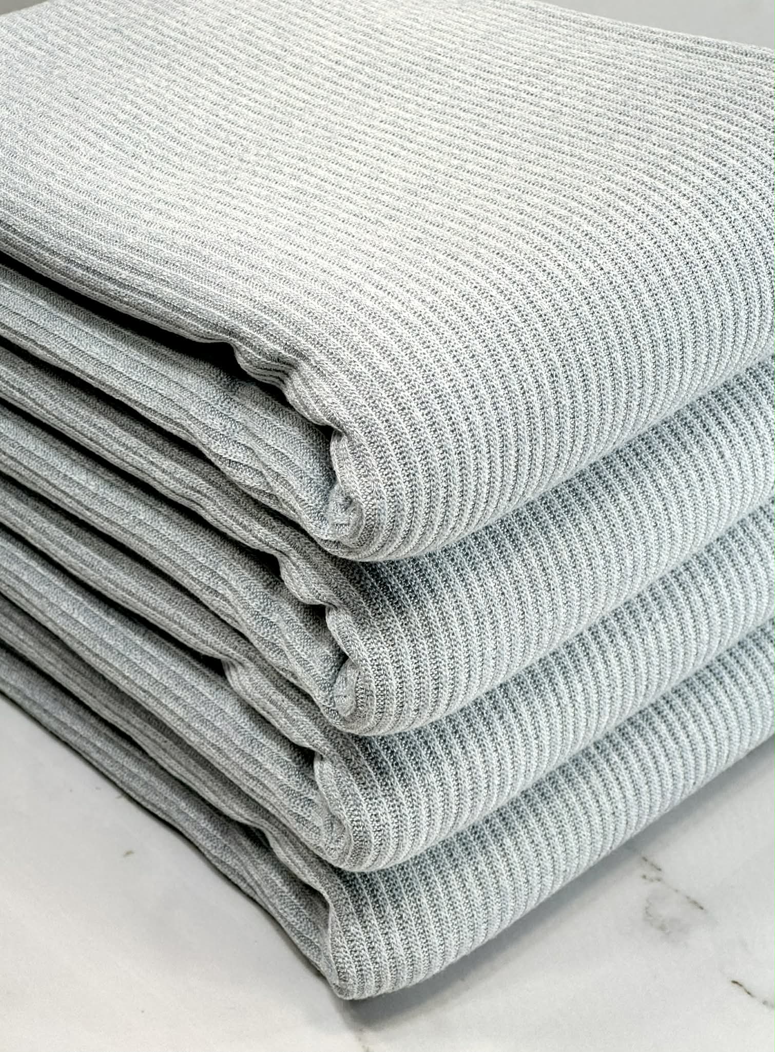 (CASHMERE SWEATER RIB) LIGHT BLUE