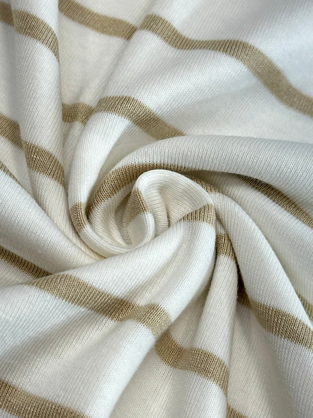 (BABY RIB) VINTAGE GOLD STRIPES ON OFF WHITE