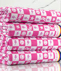 (FRENCH TERRY) PINK GAMER AND HAPPY FACES CHECKERED PRINT (1)