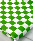 (DBP) GREEN AND OFF WHITE CHECKERED