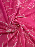 (MESH) WHITE FLORAL ON PINK