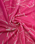 (MESH) WHITE FLORAL ON PINK