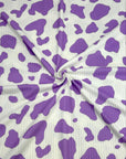 (YUMMY RIB) LAVENDER COW PRINT ON OFF WHITE