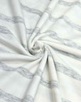 (RAYON MODAL) LIGHT GRAY STRIPES ON IVORY