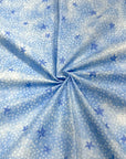 (WOVEN COTTON) BLUE AND WHITE FREEDOM STARS