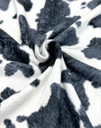 (SWEATER KNIT) VINTAGE BLACK COW FUR PRINT ON OFF WHITE