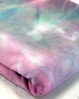 (FRENCH TERRY) PURPLE, PINK, AND AQUA TIE DYE