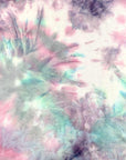 (FRENCH TERRY) PURPLE, PINK, AND AQUA TIE DYE