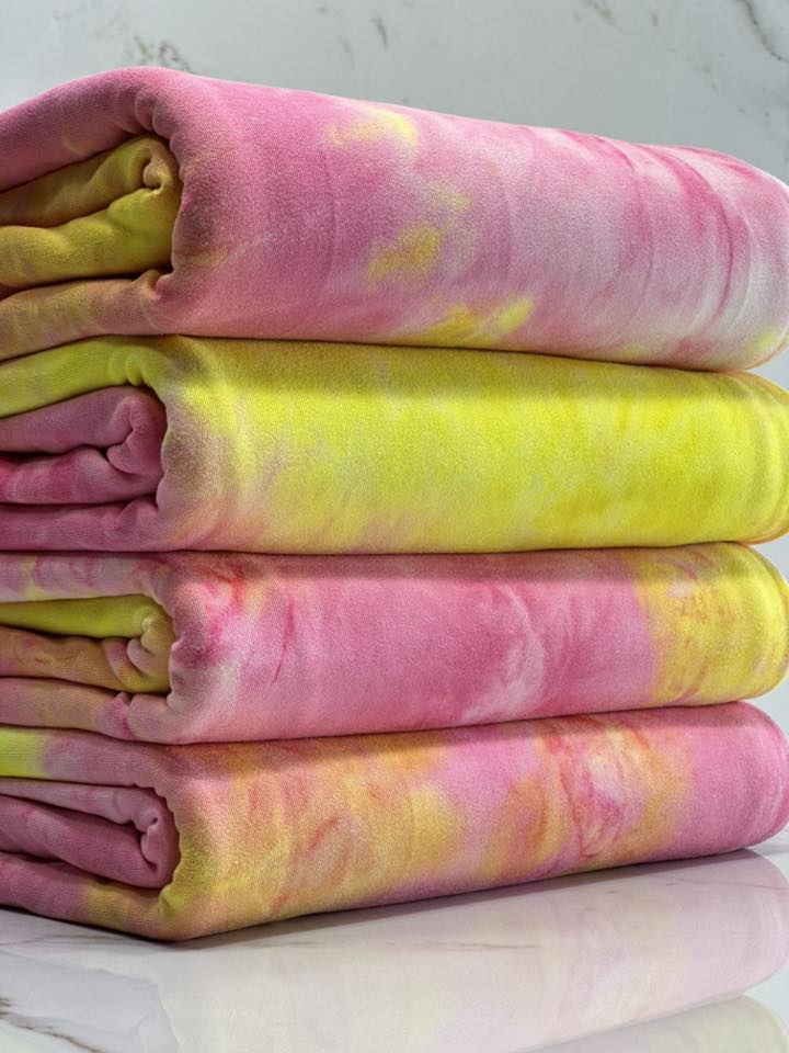 (DBP) PINK AND YELLOW TIE DYE