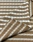 (GUAPO STRIPE) OFF WHITE STRIPES ON MOCHA