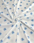 (2X2 RIB) BLUE BOWS ON OFF WHITE (3)