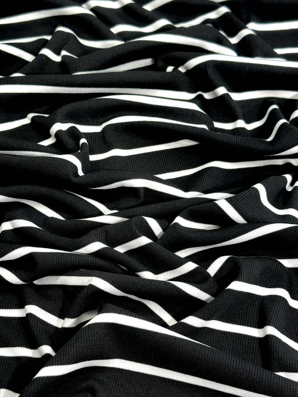 (2X1 RIB) OFF WHITE STRIPES ON BLACK