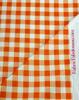 (4X2 YUMMY RIB) ORANGE AND OFF WHITE GINGHAM