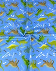 (FRENCH TERRY) DINOSAURS ON BLUE