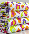 (4X2 YUMMY RIB) MULTI COLORFUL CHEETAH PRINT ON OFF WHITE