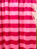 (MINKY) PINK & DEEP PINK STRIPES