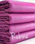 (4X2 YUMMY RIB) FOIL SHIMMER ON RUBINE