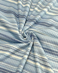 (4X2 YUMMY RIB) LIGHT BLUE, DENIM, AND OFF WHITE STRIPES