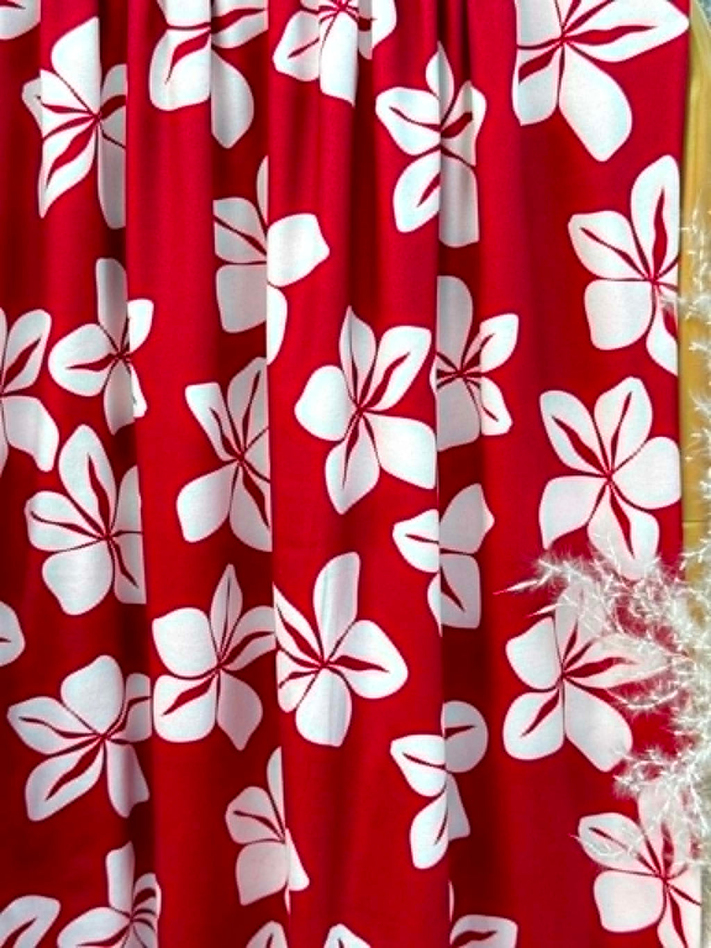 (DBP) TROPICAL FLORAL PRINT ON RED