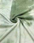 (CASHMERE RIB BRUSHED) OLIVE AND CREAM TIE DYE