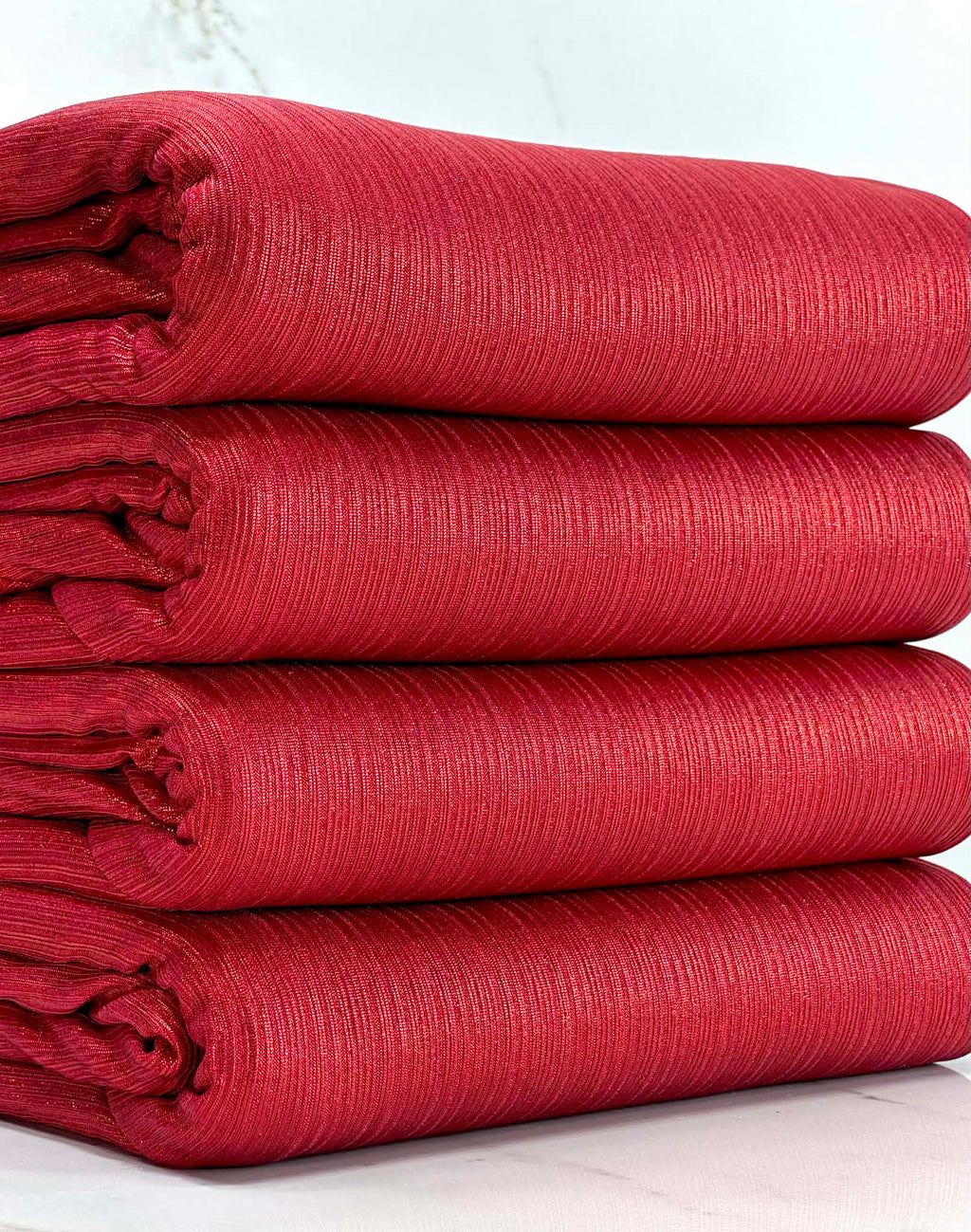 (SLINKY RIB) RED SHIMMER