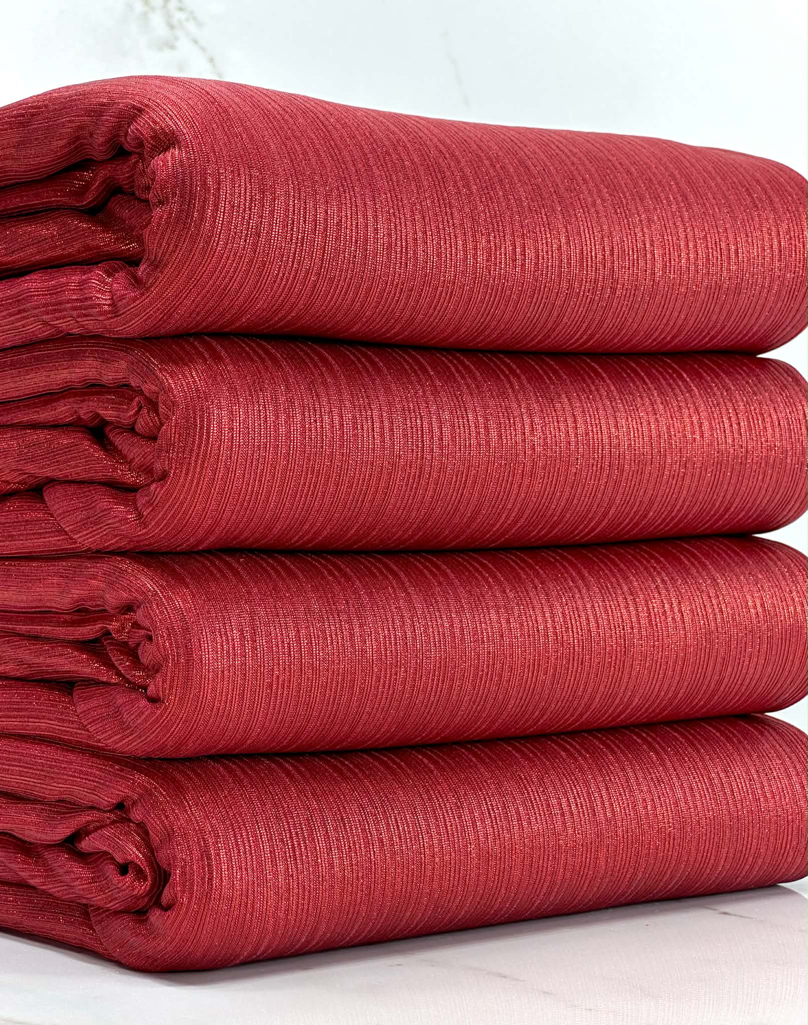 (SLINKY RIB) RED SHIMMER