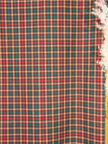 (CANVAS) BROWN RED GREEN PLAID