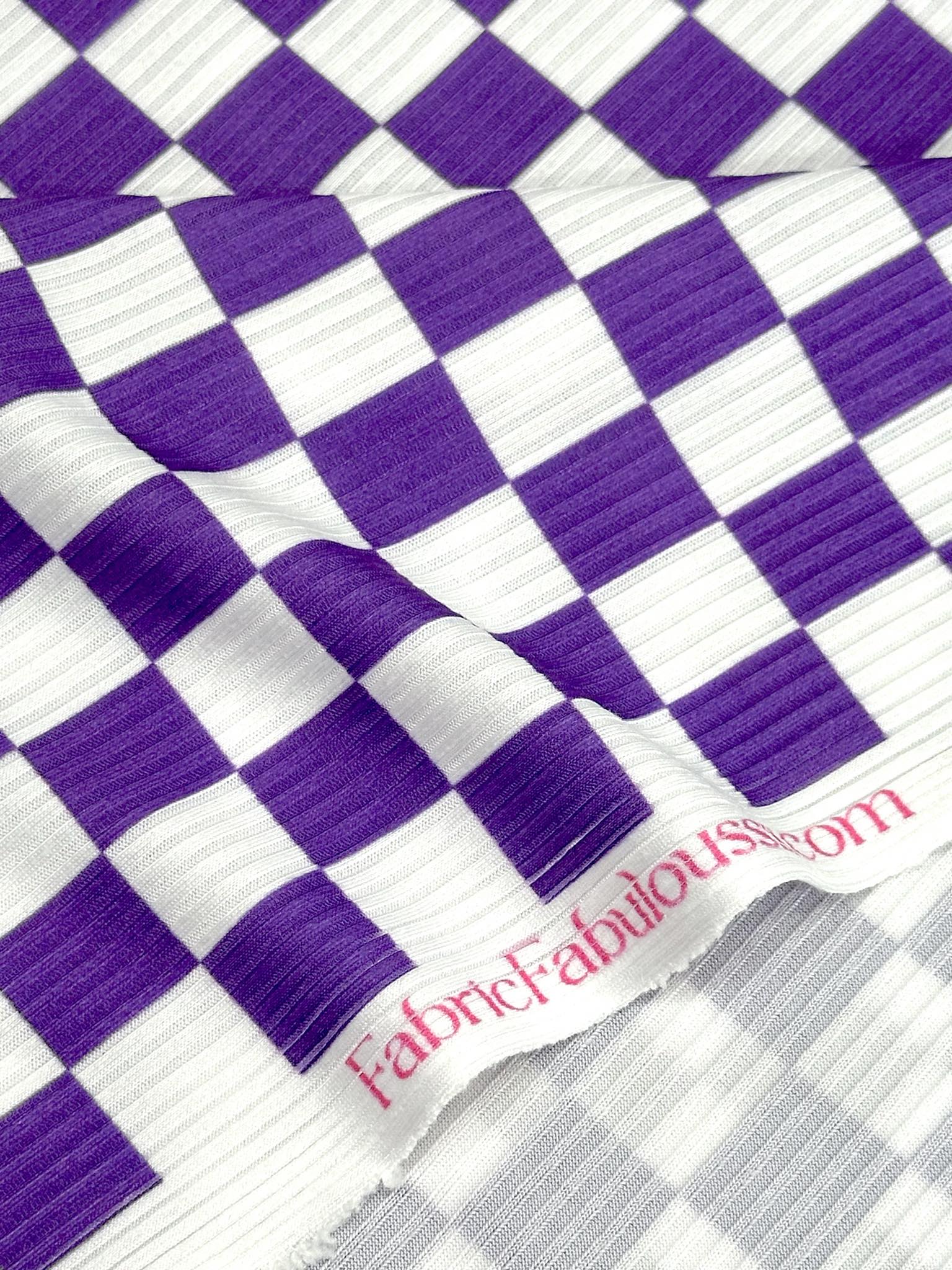 (YUMMY RIB) PURPLE AND OFF WHITE CHECKERED (1)