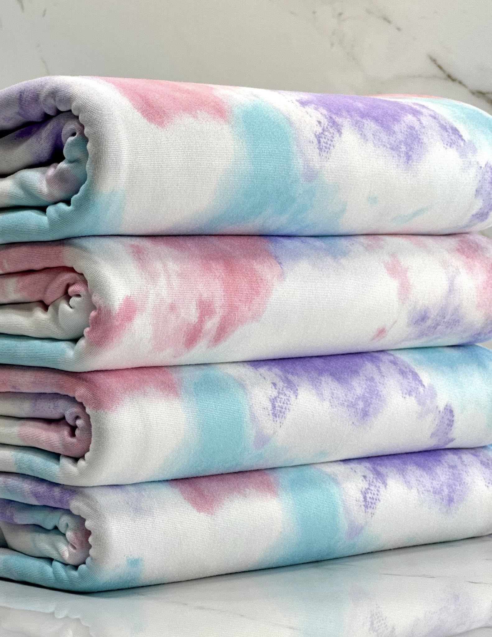 (DBP) PINK, LAVENDER AND BLUE TIE DYE