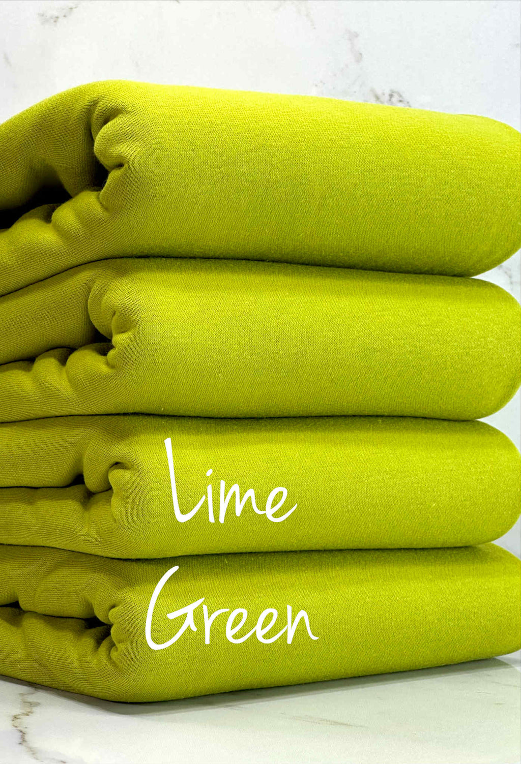 (FRENCH TERRY FLEECE) LIME GREEN