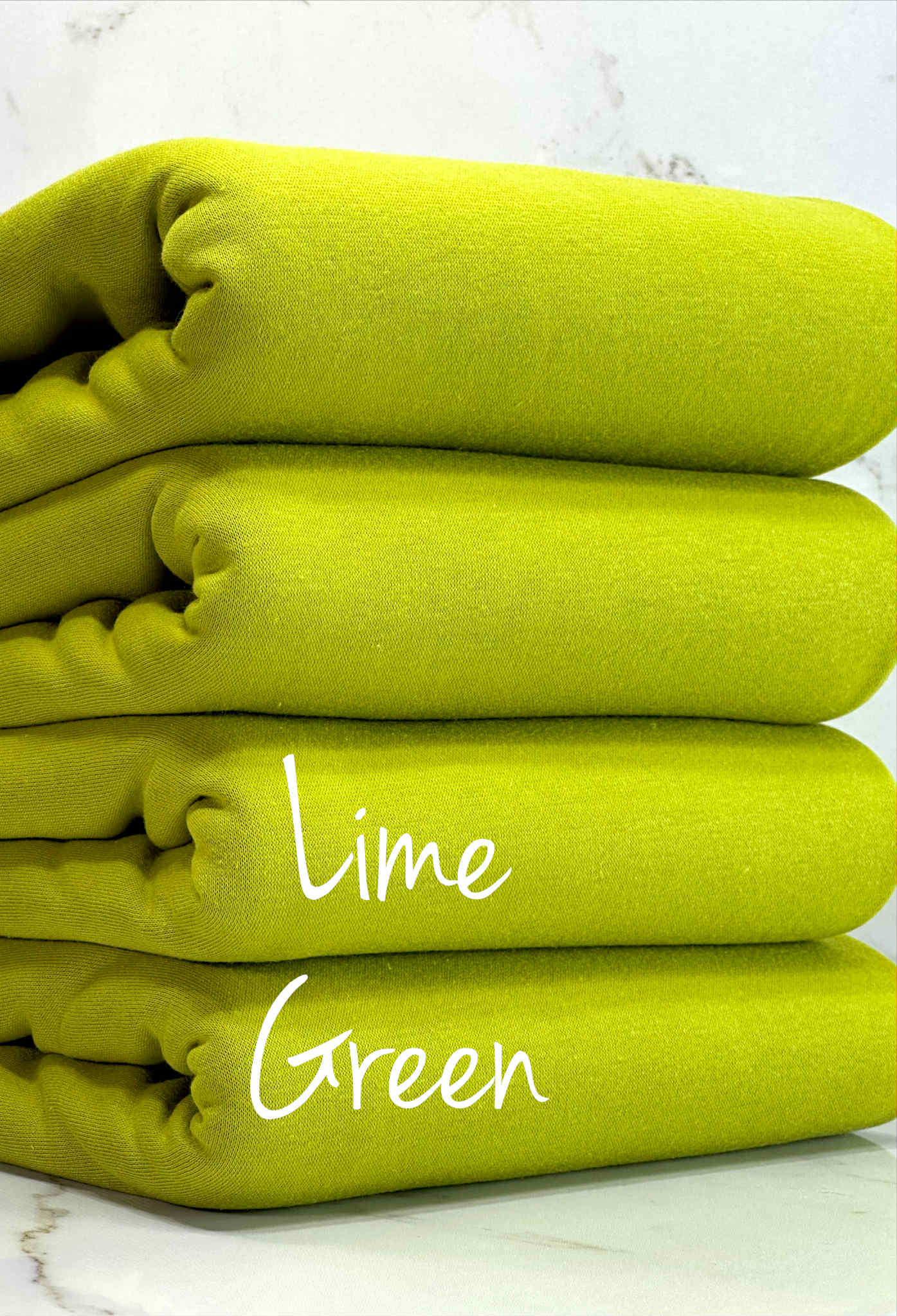 (FRENCH TERRY FLEECE) LIME GREEN