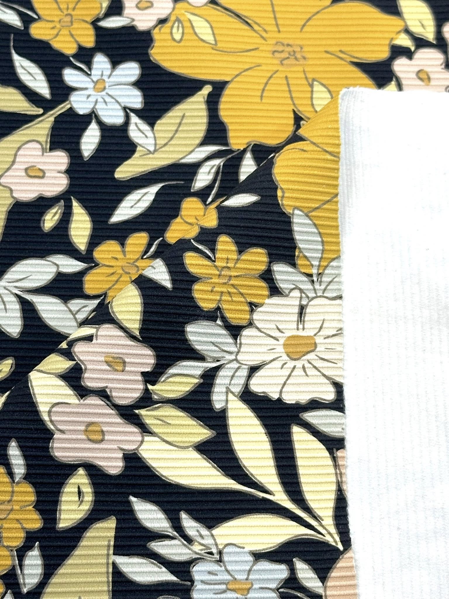 (SWIM) FLORAL PATTERN ON NAVY