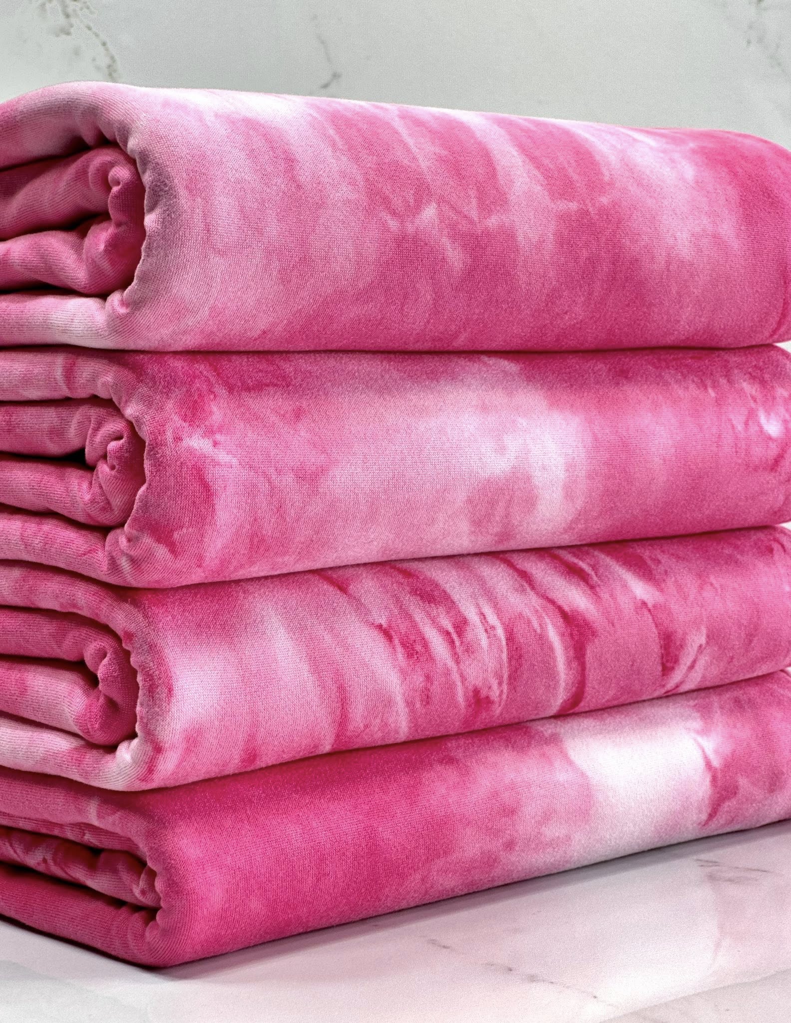 (DBP) HOT PINK AND WHITE TIE DYE (5)