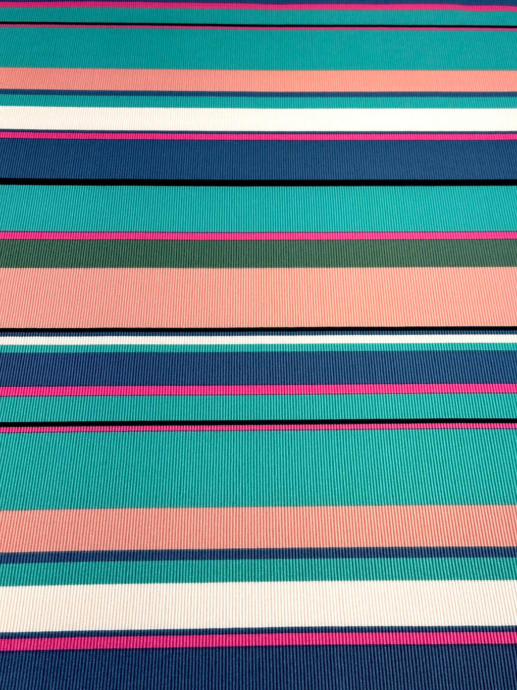 (BABY RIB) TURQUOISE, PEACH, NAVY, PINK, BLACK AND OLIVE STRIPES (2)