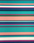 (BABY RIB) TURQUOISE, PEACH, NAVY, PINK, BLACK AND OLIVE STRIPES