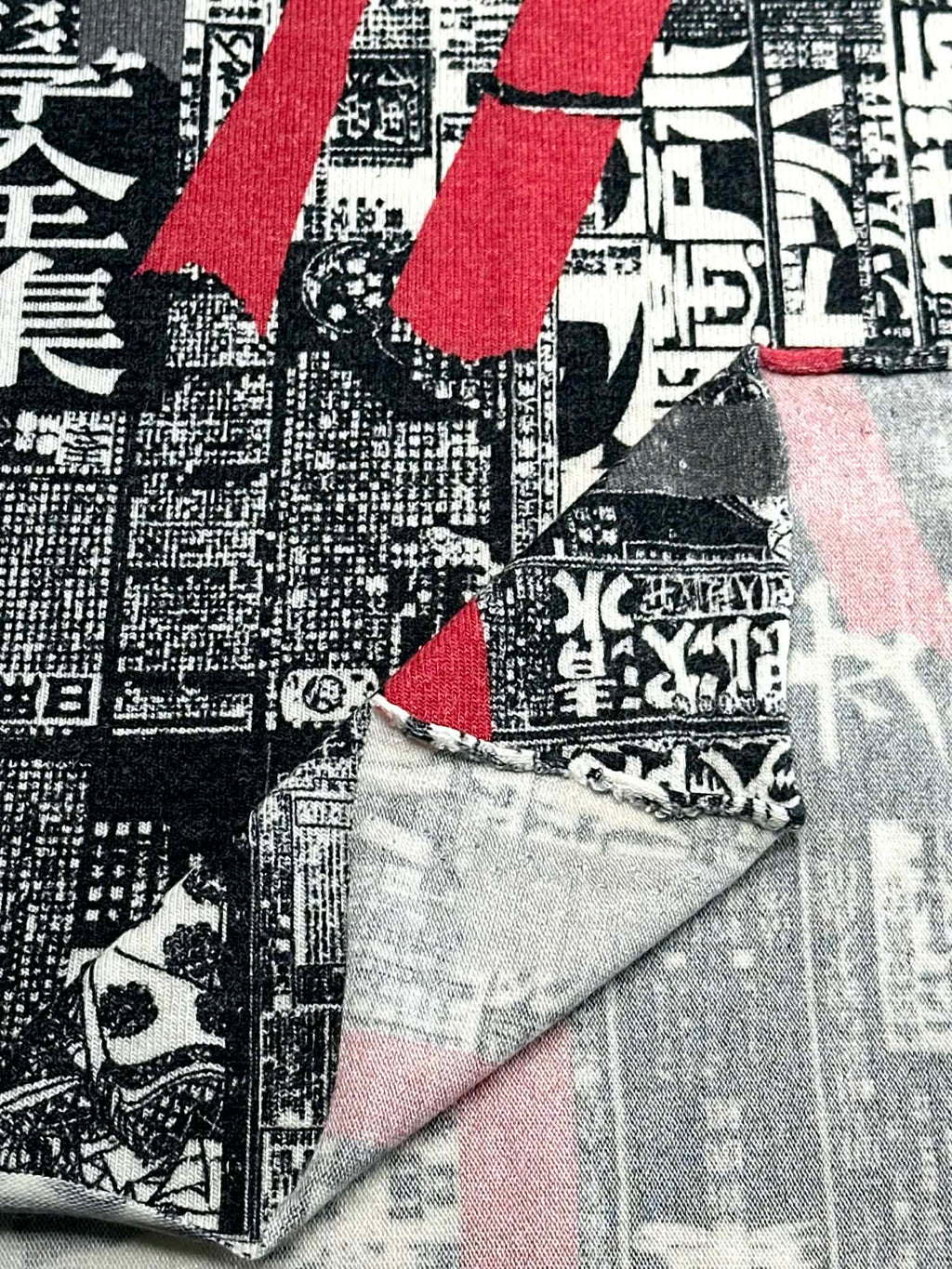 (SWEATER KNIT) NEWSPAPER PRINT