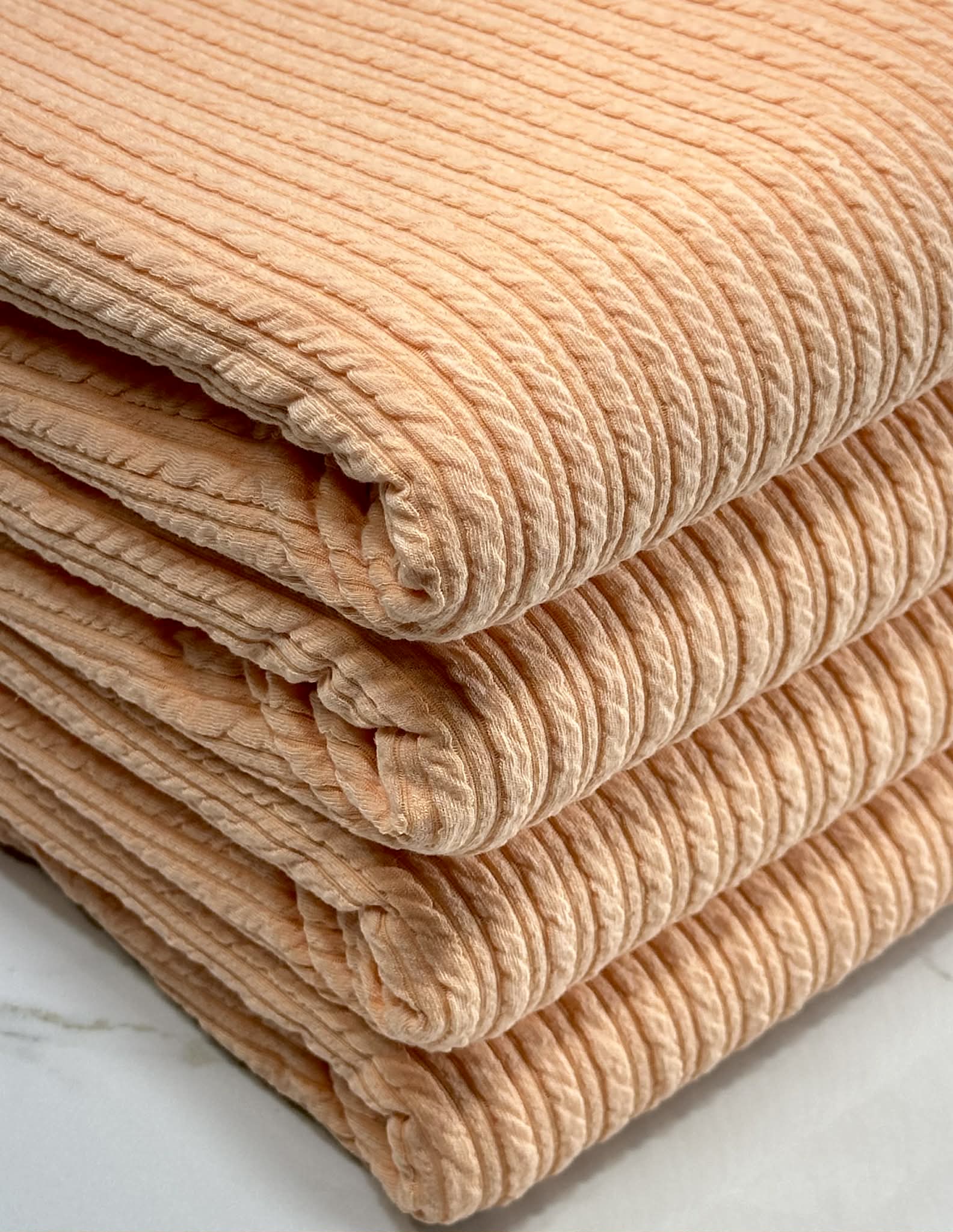 (GOLDEN RIB KNIT) PEACH