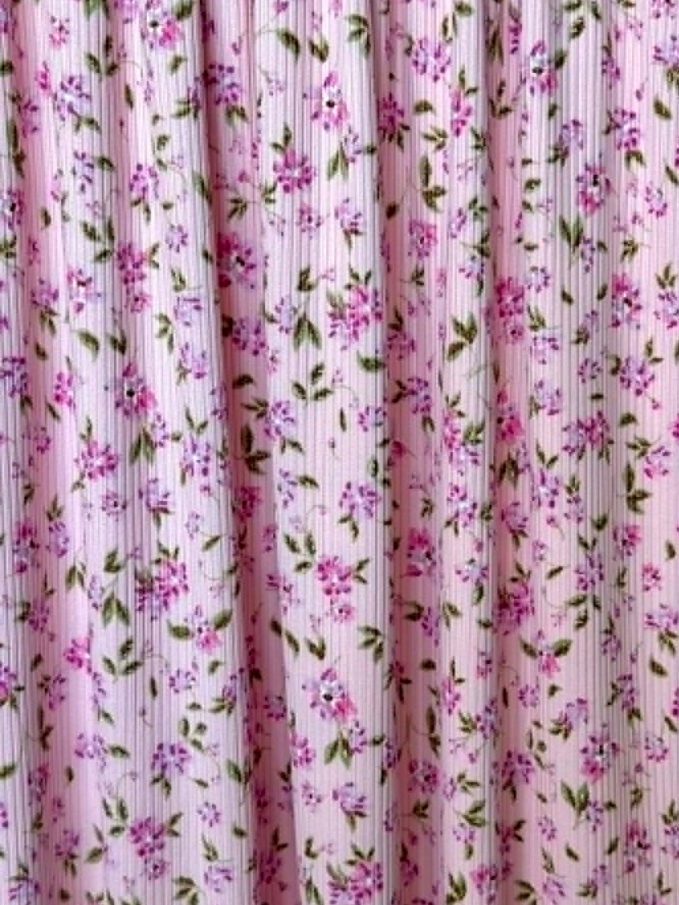 (4X2 RIB) MAGENTA FLORAL PATTERN ON PINK(4)