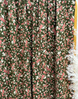 (DBP) RED AND BLUSH FLOWERS ON VINTAGE GREEN
