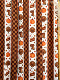 (4x2 YUMMY RIB) PUMPKINS & TURKEY BOHO PATTERN