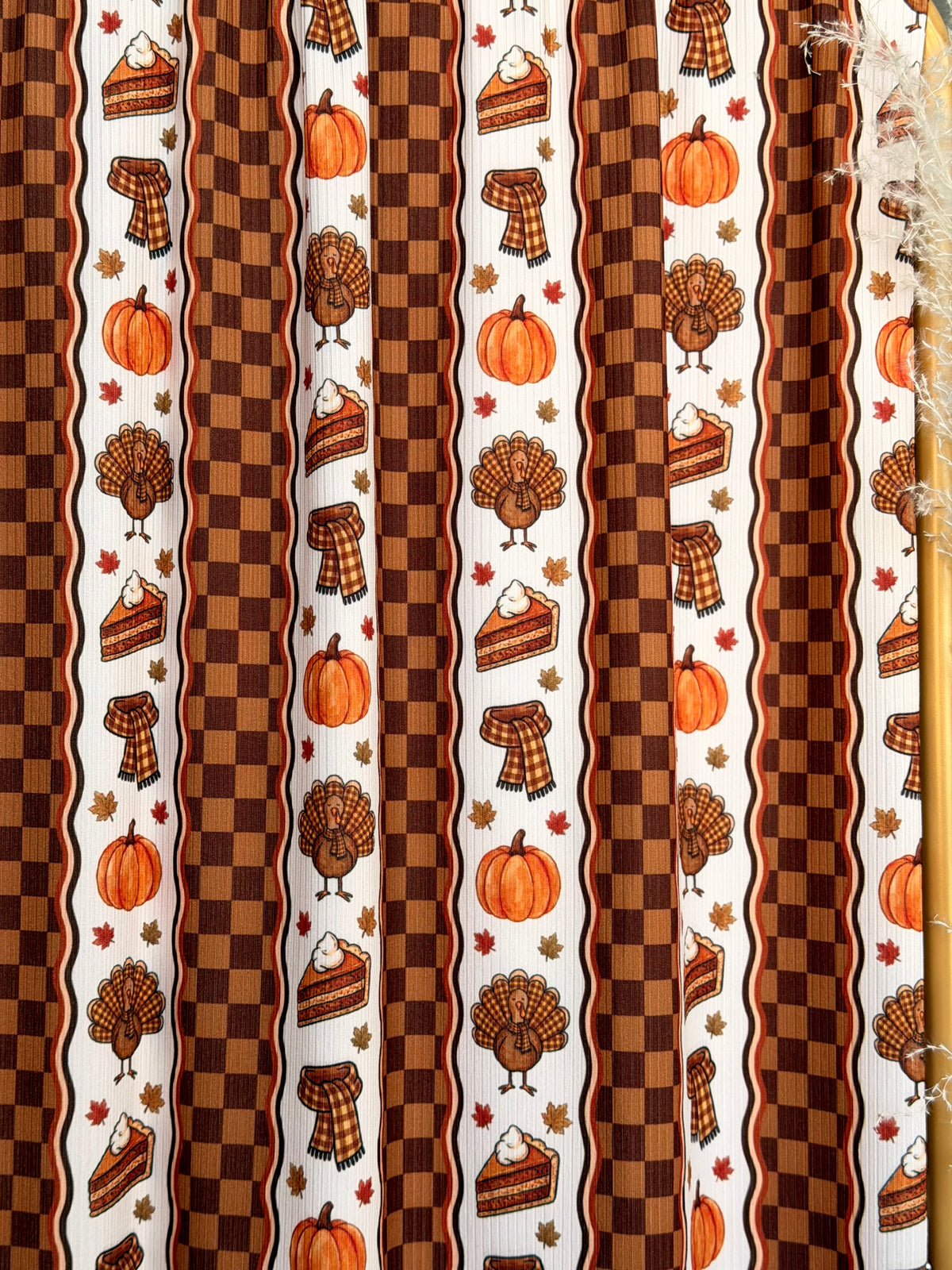 (4x2 YUMMY RIB) PUMPKINS & TURKEY BOHO PATTERN