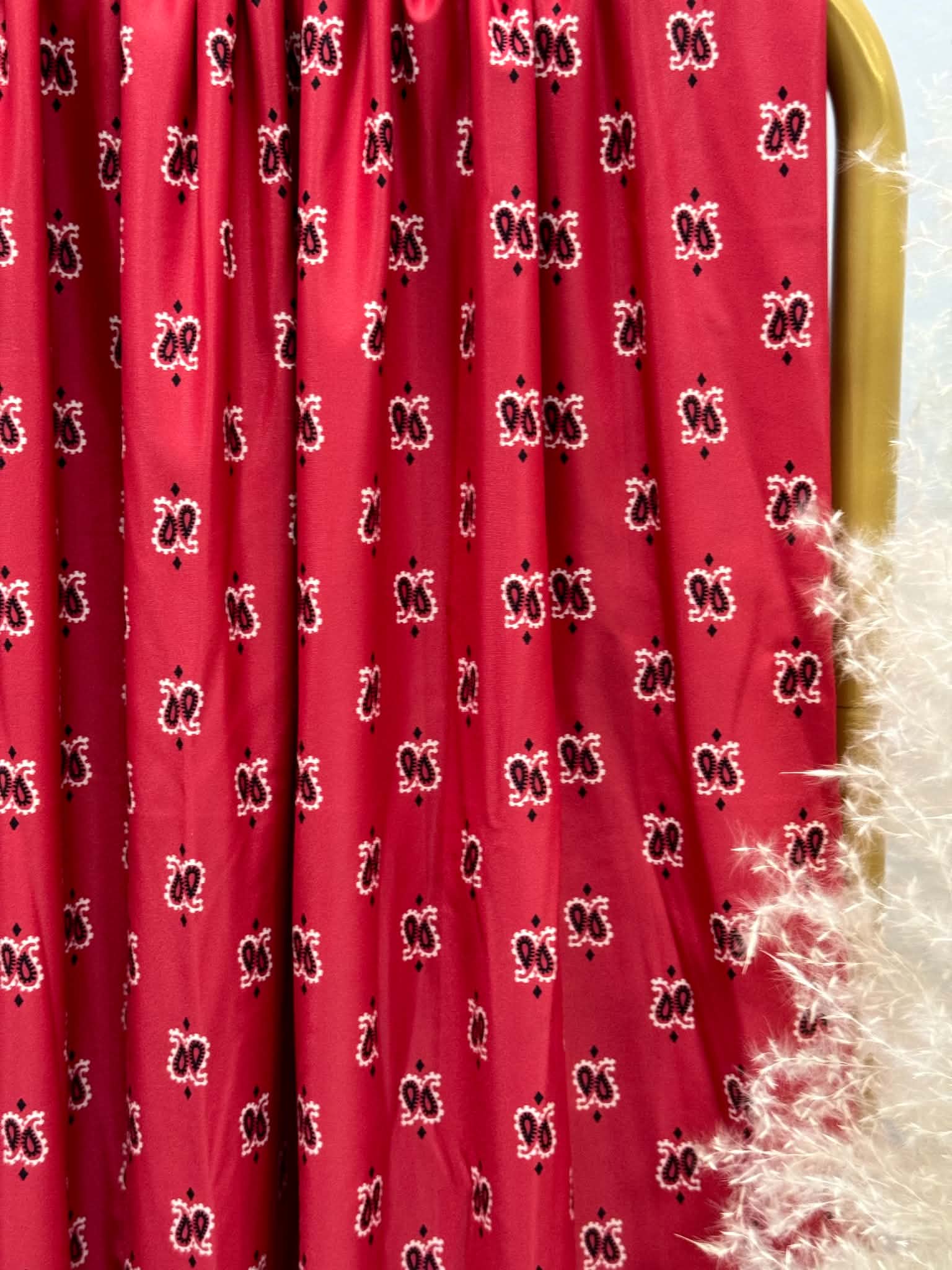 (SWIM) RED PAISLEY PATTERN