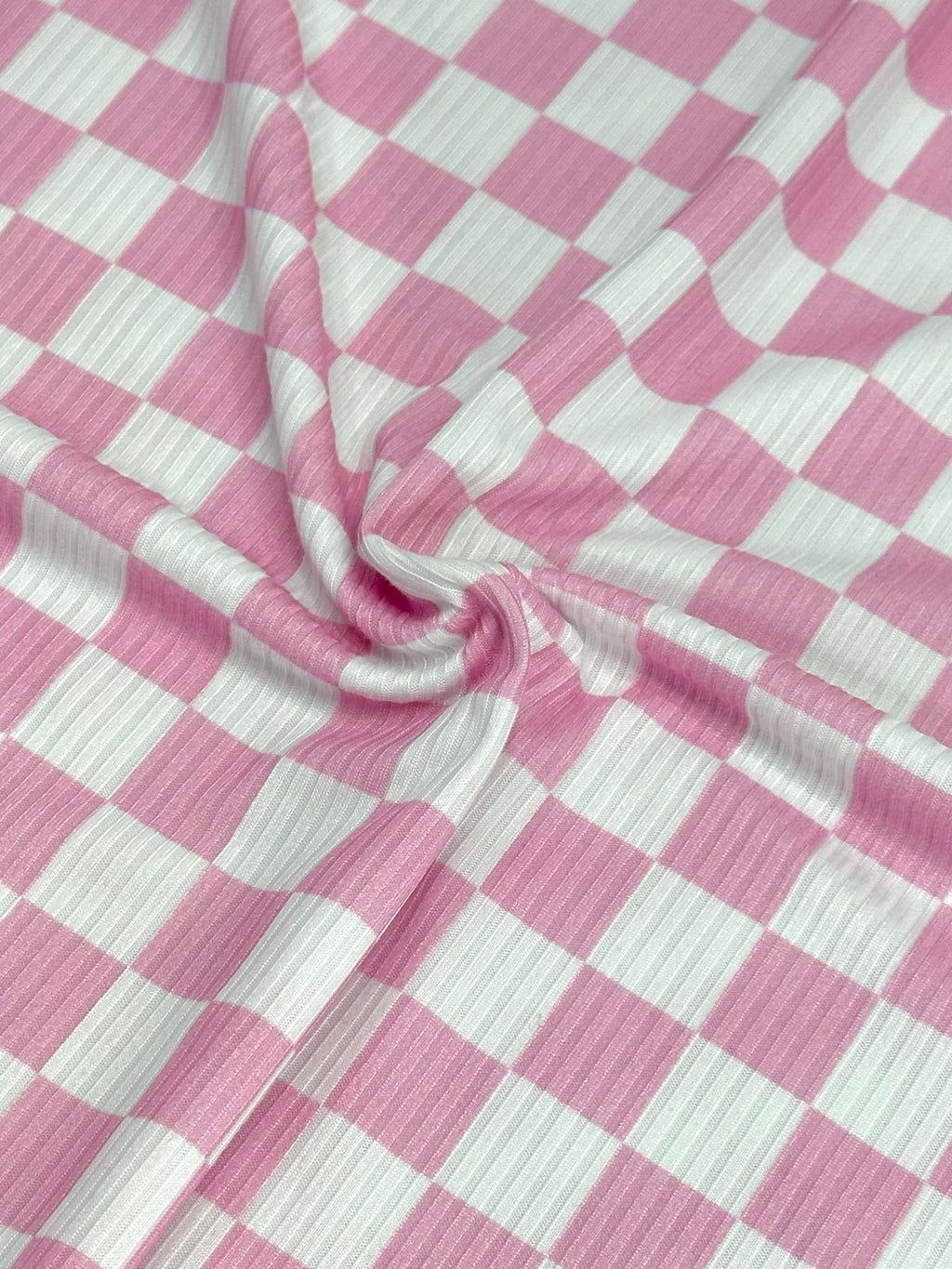 (YUMMY RIB) BABY PINK AND OFF WHITE CHECKERED (1)