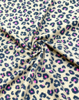 (FRENCH TERRY) PINK CHEETAH ON LIGHT BROWN